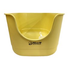 Nice u 毛樂趣 側開貓砂盆 PP聚丙烯 金沙黃, 63 x 45.5 x 31cm, 1個
