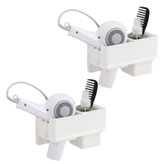 3M Command 無痕 極淨防水收納系列 吹風機收納架 17716 190 x 97 x 117mm, 白色, 2個