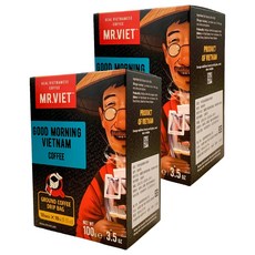 MR.VIET 早安越南濾掛式咖啡 Set, 10包, 100%羅布斯塔咖啡豆, 10g, 2盒