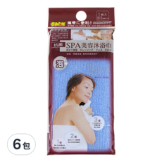 奈森克林 SPA 美容沐浴巾 30cm x 90cm - 100%高級尼龍布, 顏色隨機, 1包, 6組