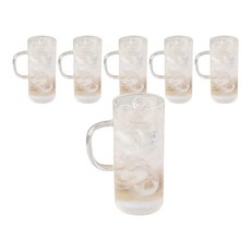 마카 내열유리 머그컵 M01 430ml, 6개