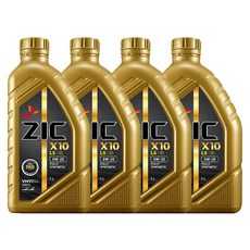 지크 X10 LS 엔진오일, 4개, 0w20, 1L