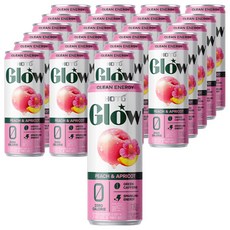 핫식스 글로우 복숭아 & 살구 음료, 24개, 355ml