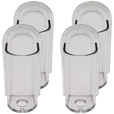 小麥購物 透明壁掛牙刷架, 透明, 4個