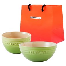 르크루제 1인 밥 앤 국 식기, 팜, 밥그릇, 국그릇, 쇼핑백 S, 1개