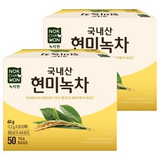 NOKCHAWON 綠茶園 韓國產糙米綠茶, 1.2g, 50包, 2盒