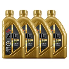 지크 X10 LS 가솔린 엔진오일, 4개, 5w30, 1L
