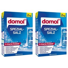domol 水垢掰掰洗碗機軟化鹽 2kg 有效軟化硬水 減少水垢沉積, 2盒