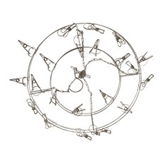 圓形22夾曬衣夾 不鏽鋼和鋁合金, 銀色, 3個