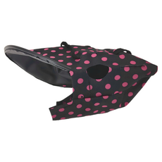 Junying Fang 立體機車手把套, 尼龍防水布, 黑桃點, 1雙