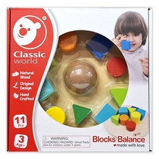 Classic WORLD 客來喜 經典木玩 彩色平衡積木 5090, 1組