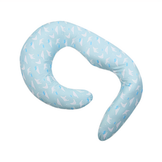 福朵 加長版孕婦枕, 加長背靠, 懷孕側睡/寶寶學坐/媽咪哺乳, 3M吸濕排汗, 布套可拆洗, 320*33*23cm, 湖水綠, 1入