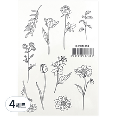 PASSET 紋身貼紙 16款套組, 4套, 法賽紋身 012