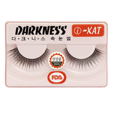 Darkness I-XAT假睫毛 + 黏著劑 10個, 黑色, 1盒