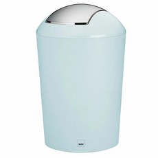 Kela 搖擺蓋垃圾桶 5L, PP塑料, 鍍鉻PS塑料 (上蓋), 淡藍色, 1個