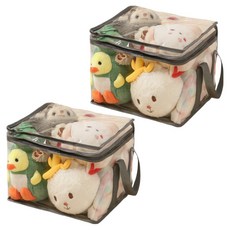 Prari娃娃整理玩具多功能收納盒, 2個, 透明