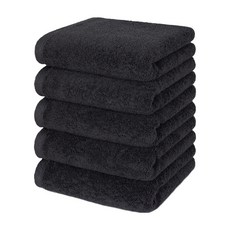 MOOHANTOWEL 韓國製 Premium 飯店毛巾 200g 40支精梳棉, 深灰色, 5條