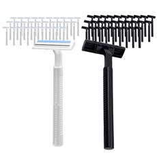 Basti Travel Simple Plus 拋棄式刮鬍刀黑色 50p + 白色 50p 套裝, 2組