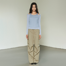 Oioicollection 女款休閒工裝褲