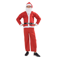 Potegareu聖誕帽+鬍子+上衣+皮帶+褲子套裝
