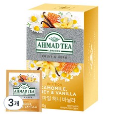 아마드티 캐모마일 허니 바닐라 차, 1.5g, 20개입, 3개