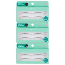 ccam bbak 人造束狀假睫毛 包裝版 10mm 1束, 3個, 棕色