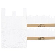 Tamsaa 塑膠提袋 中(54 x 32 x 13cm) 半透明 100入, 2組, 22L