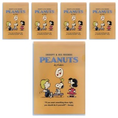 PEANUTS 史努比 日常風L型兩用資料夾 A4 220 x 310 x 1mm 38g, 5個, 場景款