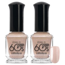 위드샨 60초 매니큐어, M154글로우시럽, 9ml, 2개