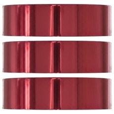 polar bear 北極熊 彩色晶晶膠帶 RAT2418WR 24mm x 18y, 紅色, 3捲