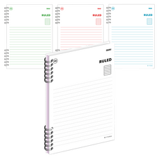 Withna 3000 書寫方便雙線圈PP筆記本 A5 80-0139, 隨機出貨, 4個
