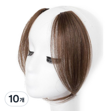 하이유니 와이드 사이드 뱅 앞머리 헤어피스 25cm, 라이트브라운, 10개