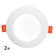 LED 올뉴 다운라이트 매입등 주광색 100mm 7W, 화이트, 2개