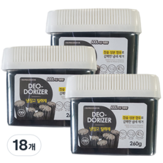 Herb Story 大容量冰箱除臭劑木炭凝膠, 260g, 18個