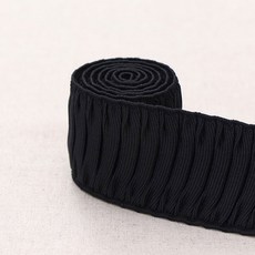 Kohas ID Ribbonne 百褶彈性腰帶 50mm, 黑色, 2個