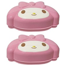 肥皂盒附蓋,白色,2個, 美樂蒂 My Melody