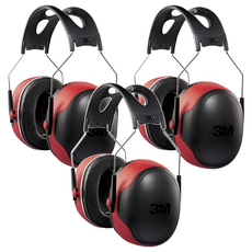 3M 專業級降噪耳罩 90565-4DC-PS 黑色 + 紅色, 1個, 3個