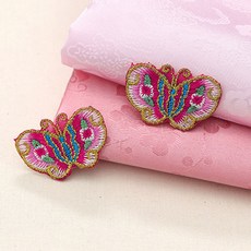 Kohas iD 蝴蝶造型刺繡布貼, 混色, 6個