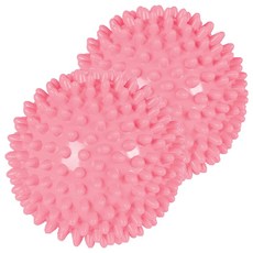 便攜式足部按摩球 刺蝟球, 2個, 粉紅色