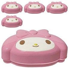 Hello Kitty 凱蒂貓 肥皂盒附蓋 白色 可愛造型 浴室收納, 美樂蒂 My Melody, 5個