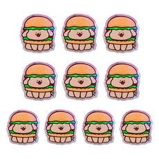 MONEY POOL 狗狗亞克力紙夾 10入組 漢堡, 1個