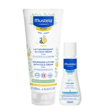 mustela 慕之恬廊 滋養乳液 200ml+孩童用水潤身體乳液 50ml, 1組