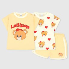 MilkBaby 아동용 토미베어 상의 2종 + 하의 세트