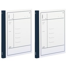 MUNID 康奈爾橫線方格精裝筆記本, 海軍藍, 2個