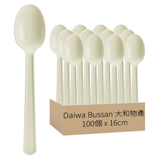 Daiwa Bussan 大和物產 一次性塑膠湯匙 16cm, 100個, 1包