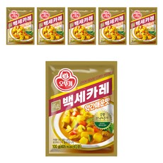 오뚜기 백세 카레 약간매운맛, 100g, 6개