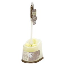 KEYTOSS 詰朵斯 彈力纖維360°兩用止滑消音廁刷組, 黃色, 1組