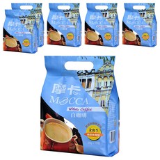 MOCCA 摩卡 二合一白咖啡 無蔗糖, 25g, 15條, 6袋