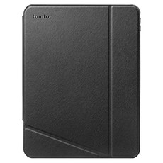 tomtoc 多角度折疊平板保護套 軍規級防摔 人體工學設計 直立設計, 11吋iPad Pro 2024 M4專用, 黑色, 1個