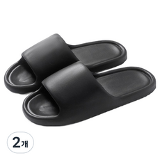 EVER HOUSE EVA防滑柔軟室內拖鞋, 2個, 黑色